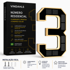 Números residenciais Vindahls | Iluminados e movidos a energia solar
