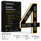 Números residenciais Vindahls | Iluminados e movidos a energia solar