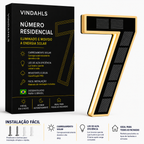 Números residenciais Vindahls | Iluminados e movidos a energia solar