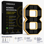 Números residenciais Vindahls | Iluminados e movidos a energia solar