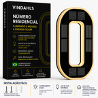 Números residenciais Vindahls | Iluminados e movidos a energia solar