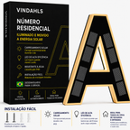 Números residenciais Vindahls | Iluminados e movidos a energia solar