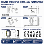 Números residenciais Vindahls | Iluminados e movidos a energia solar